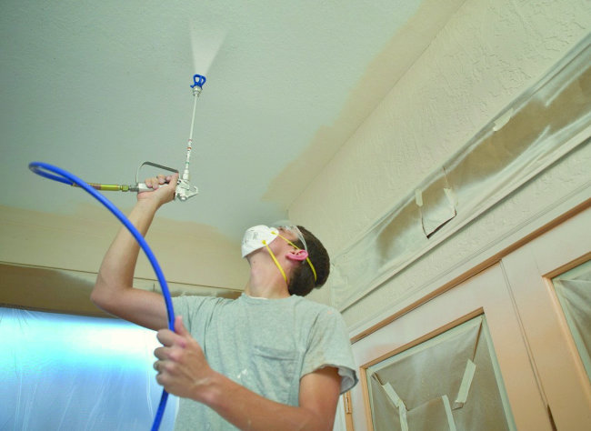 Spray Paint Decorators Spray Ceilings Walls Haywood